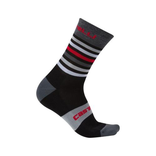 Castelli Gregge 15 Sock - Black/Red (Grösse: S-M) von Castelli