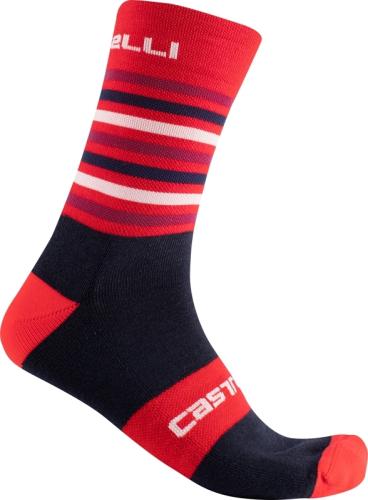 Castelli Gregge 15 Sock - Red /Savile Blue (Grösse: S-M) von Castelli