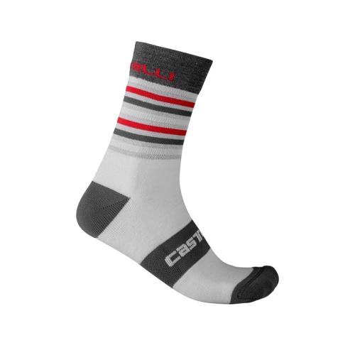 Castelli Gregge 15 Sock - Silver Gray/Dark Gray (Grösse: L-XL) von Castelli