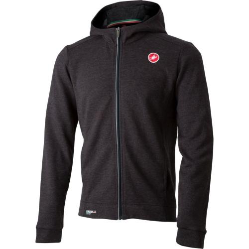 Castelli Milano Full Zip Fleece - Melange Light Black (Grösse: S) von Castelli