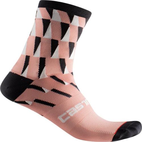 Castelli Pendio 12 Sock - Blush/Black-Ivory (Grösse: L-XL) von Castelli