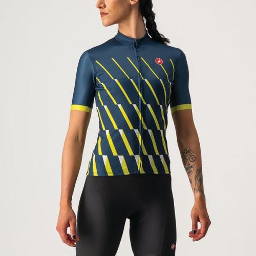 Castelli Pendio Jersey - Moonlite Ocean/Sulphur-White (Grösse: S) von Castelli
