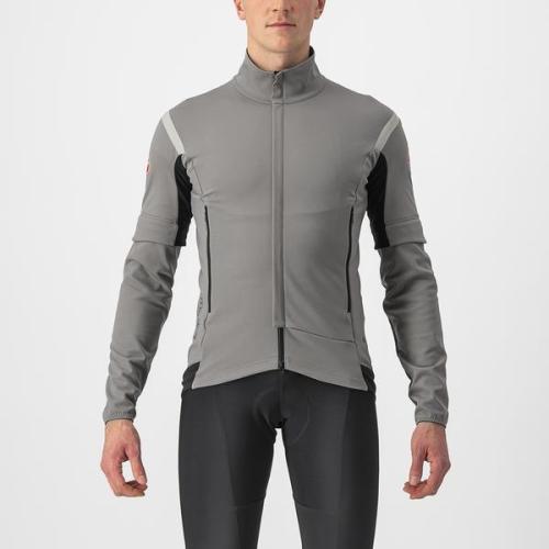 Castelli Perfetto RoS 2 Convertible Jacket - Nickel Gray/Travertine Gray (Grösse: L) von Castelli