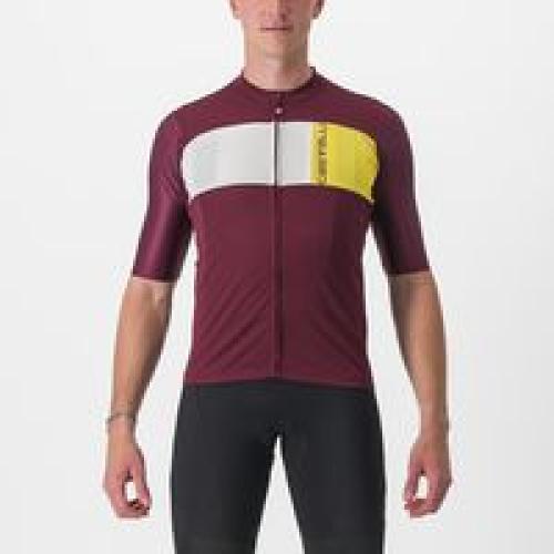 Castelli Prologo 7 Jersey - Bordeaux/Ivory-Passion Fruit (Grösse: S) von Castelli