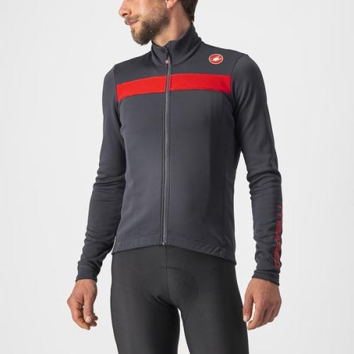 Castelli Puro 3 Jersey - Dark Gray/Red Reflex (Grösse: L) von Castelli