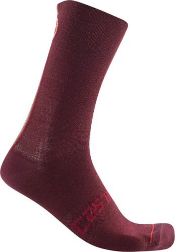 Castelli Racing Stripe 18 Sock - Bordeaux (Grösse: S-M) von Castelli