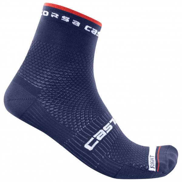 Castelli - Rosso Corsa Pro 9 Sock - Velosocken Gr L/XL blau von Castelli