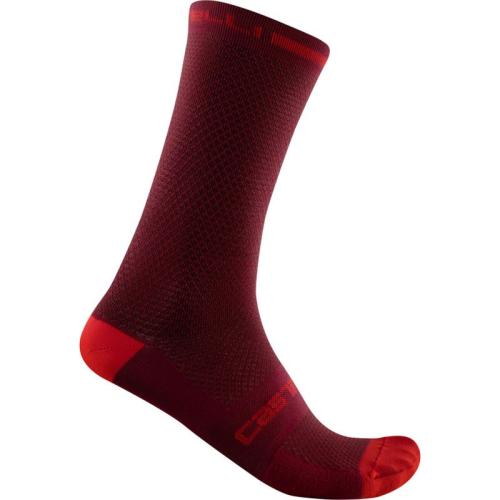 Castelli Superleggera T 18 Sock - Bordeaux (Grösse: S-M) von Castelli