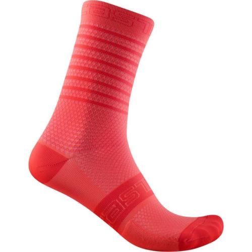 Castelli Superleggera W 12 Sock - Brilliant Pink (Grösse: S-M) von Castelli