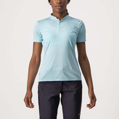 Castelli Tech 2 W Polo - Light Acqua (Grösse: S) von Castelli