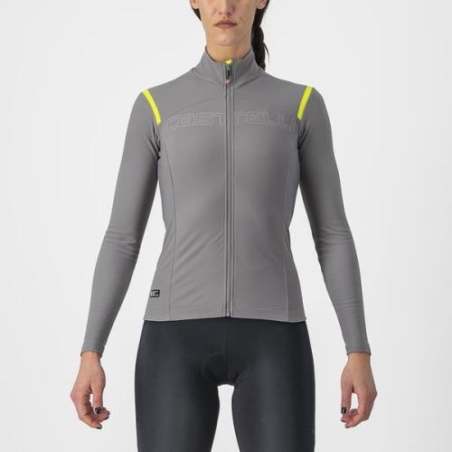 Castelli Tutto Nano RoS W Jersey - Nickel Gray/Yellow Fluo (Grösse: L) von Castelli
