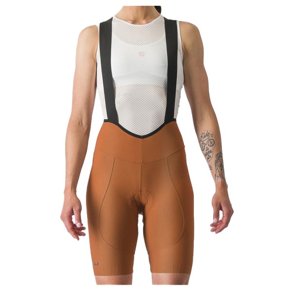 Castelli - Women's Espresso DT Bibshort - Velohose Gr S braun von Castelli