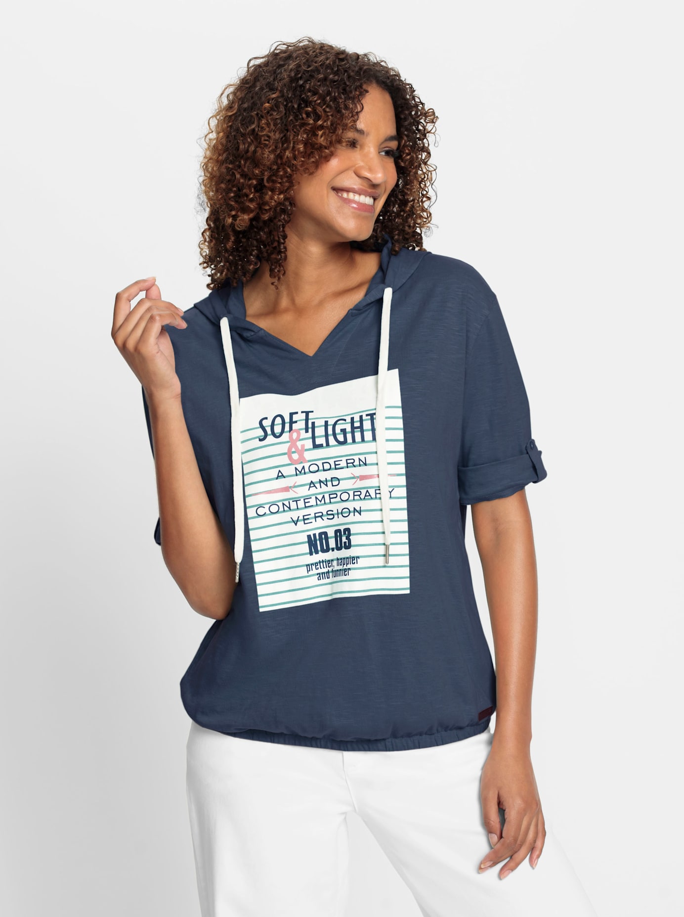 Casual Looks Kurzarmshirt »Kapuzen-Shirt«, (1 tlg.) von Casual Looks