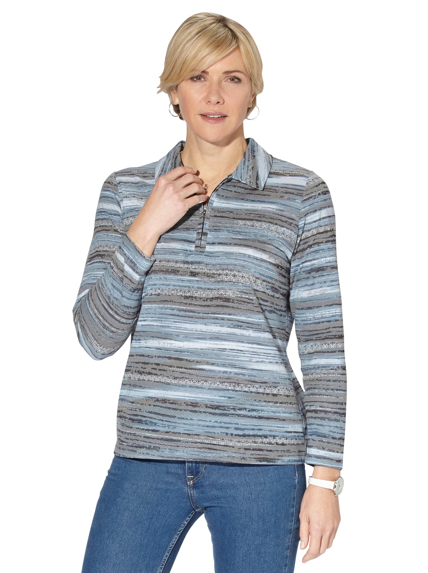 Casual Looks Langarm-Poloshirt »Shirt«, (1 tlg.) von Casual Looks