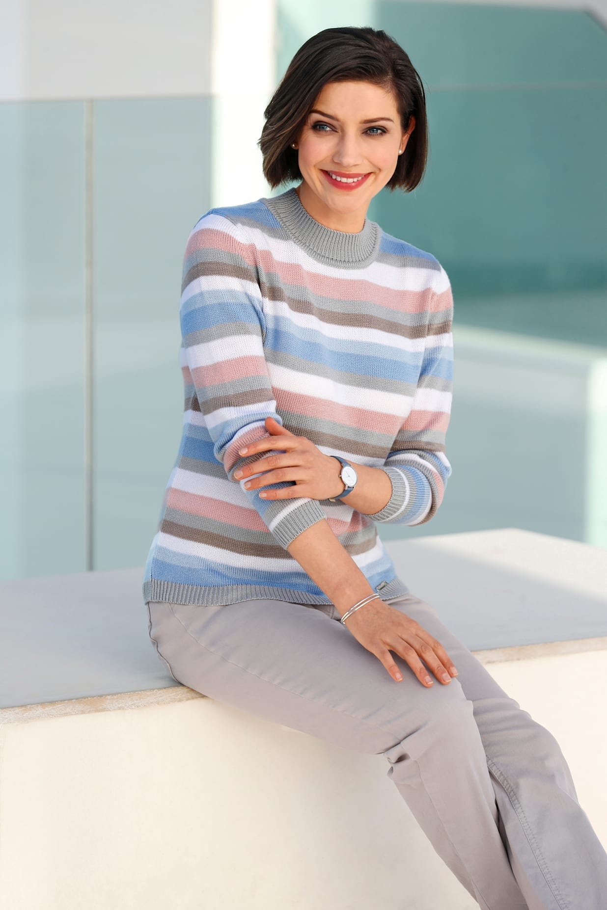 Casual Looks Stehkragenpullover »Pullover« Casual Looks Stehkragenpullover »Pullover« von Casual Looks