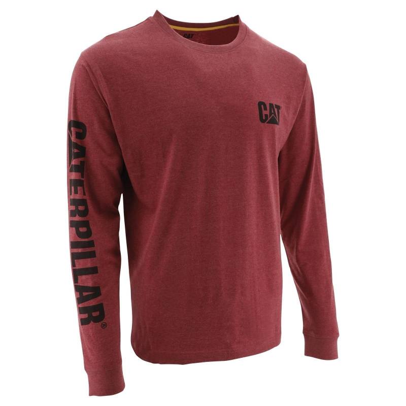 Tshirt Mit Logo, Langärmlig Herren Rot Bunt 3XL von Caterpillar