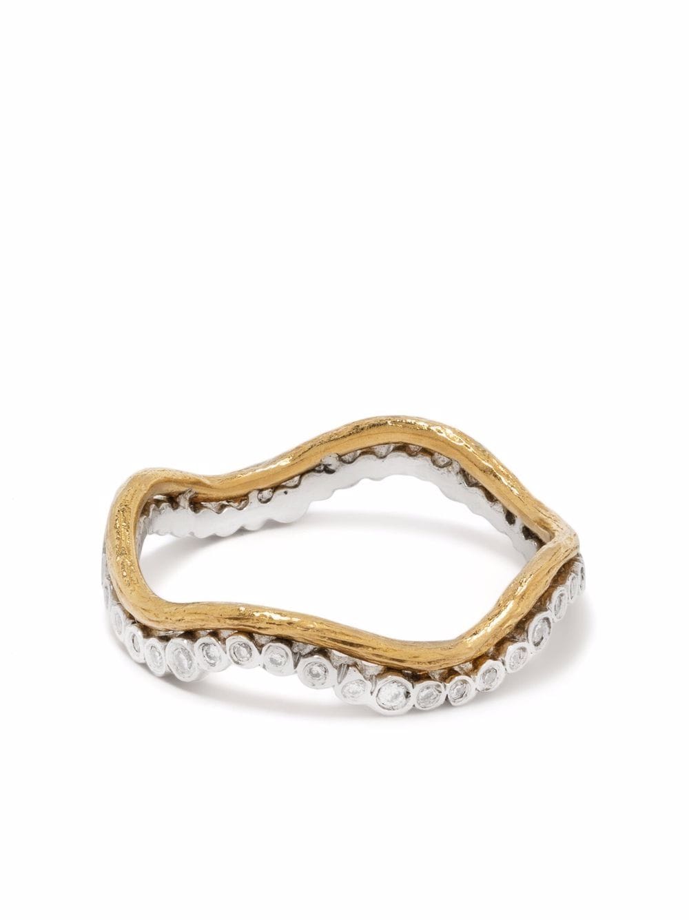 Cathy Waterman 22kt gold Wave diamond ring von Cathy Waterman