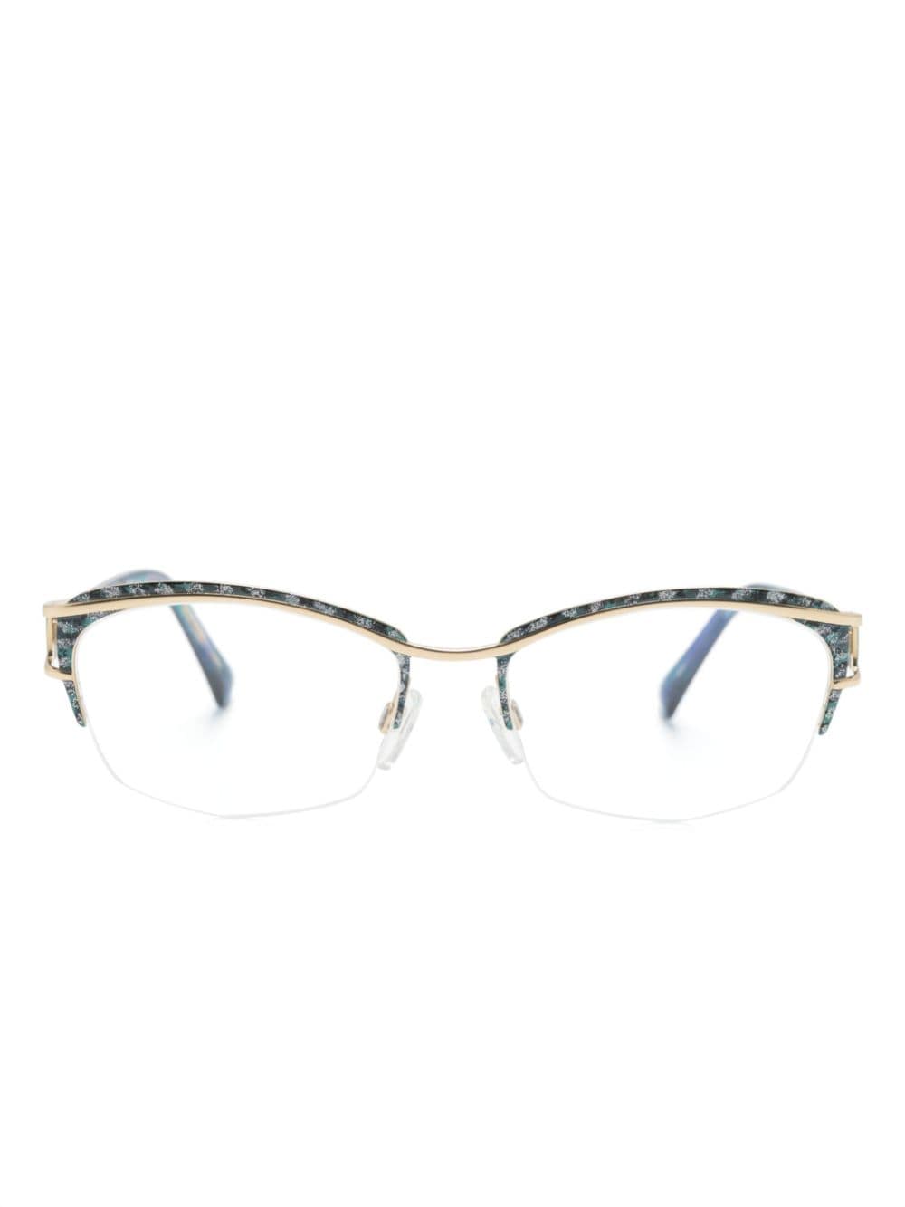 Cazal 1281 oval-frame glasses - Blue von Cazal