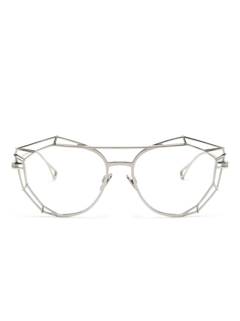 Cazal 5004 geometric-frame glasses - Silver von Cazal