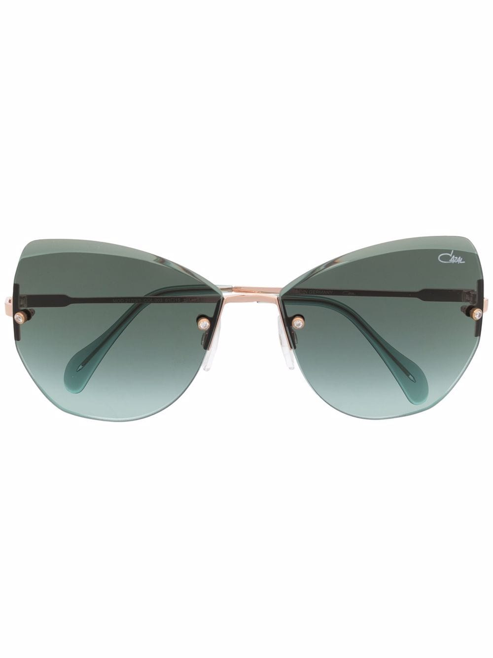 Cazal frameless cat-eye sunglasses - Green von Cazal