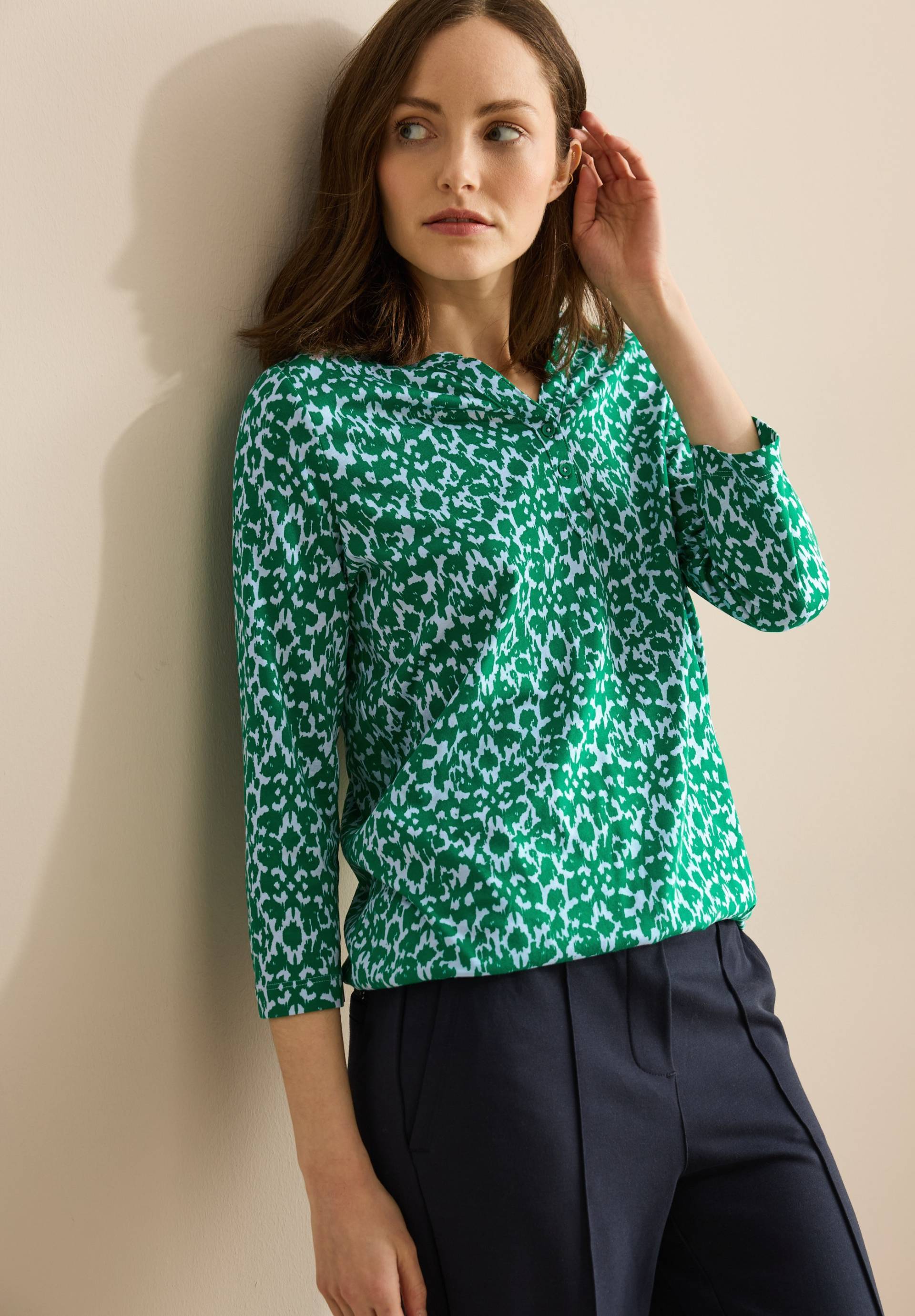 Cecil 3/4-Arm-Shirt, mit Minimal-Print und im Tunika-Look von Cecil