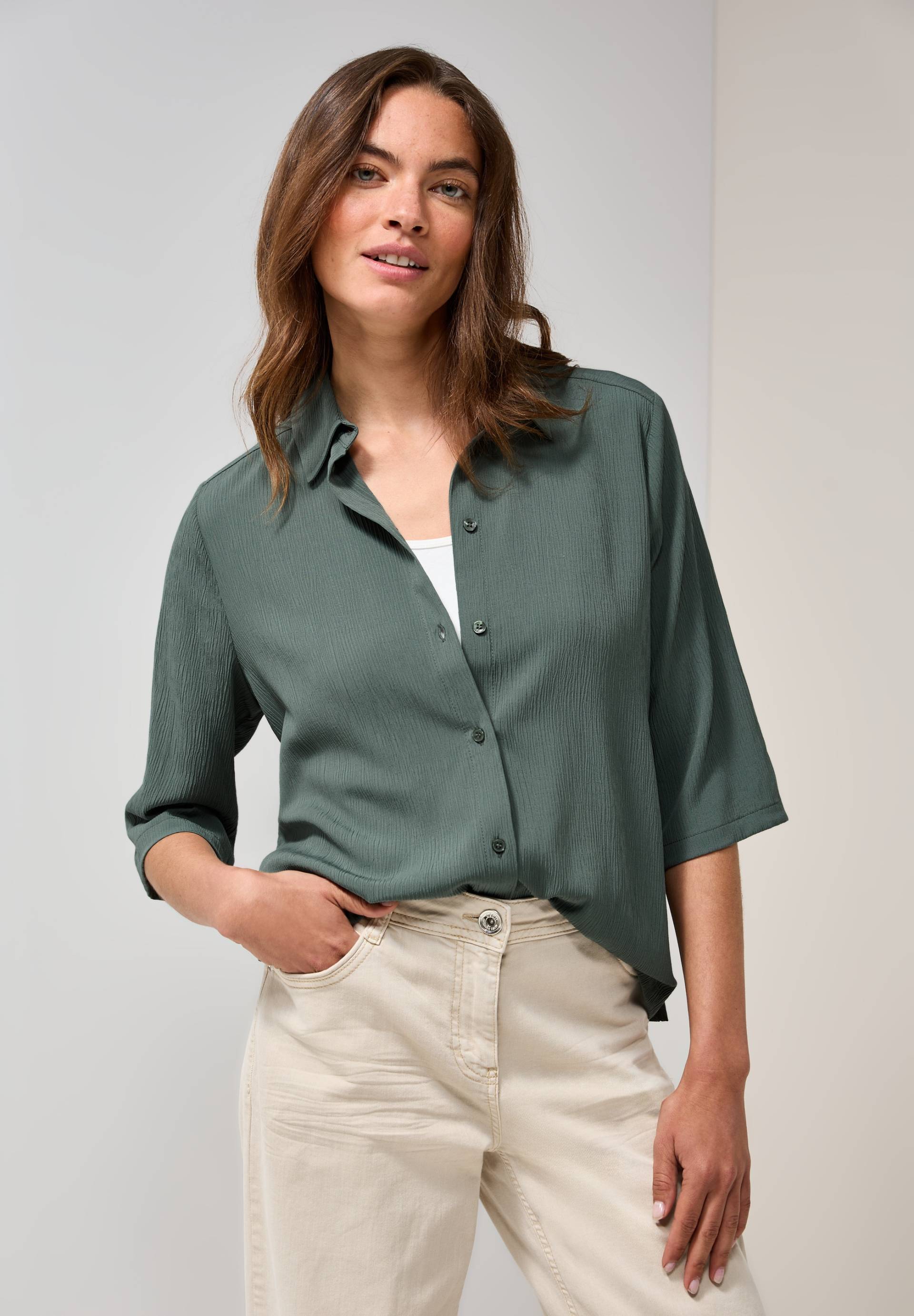 Cecil Hemdbluse, mit Struktur und Knopfleiste von Cecil