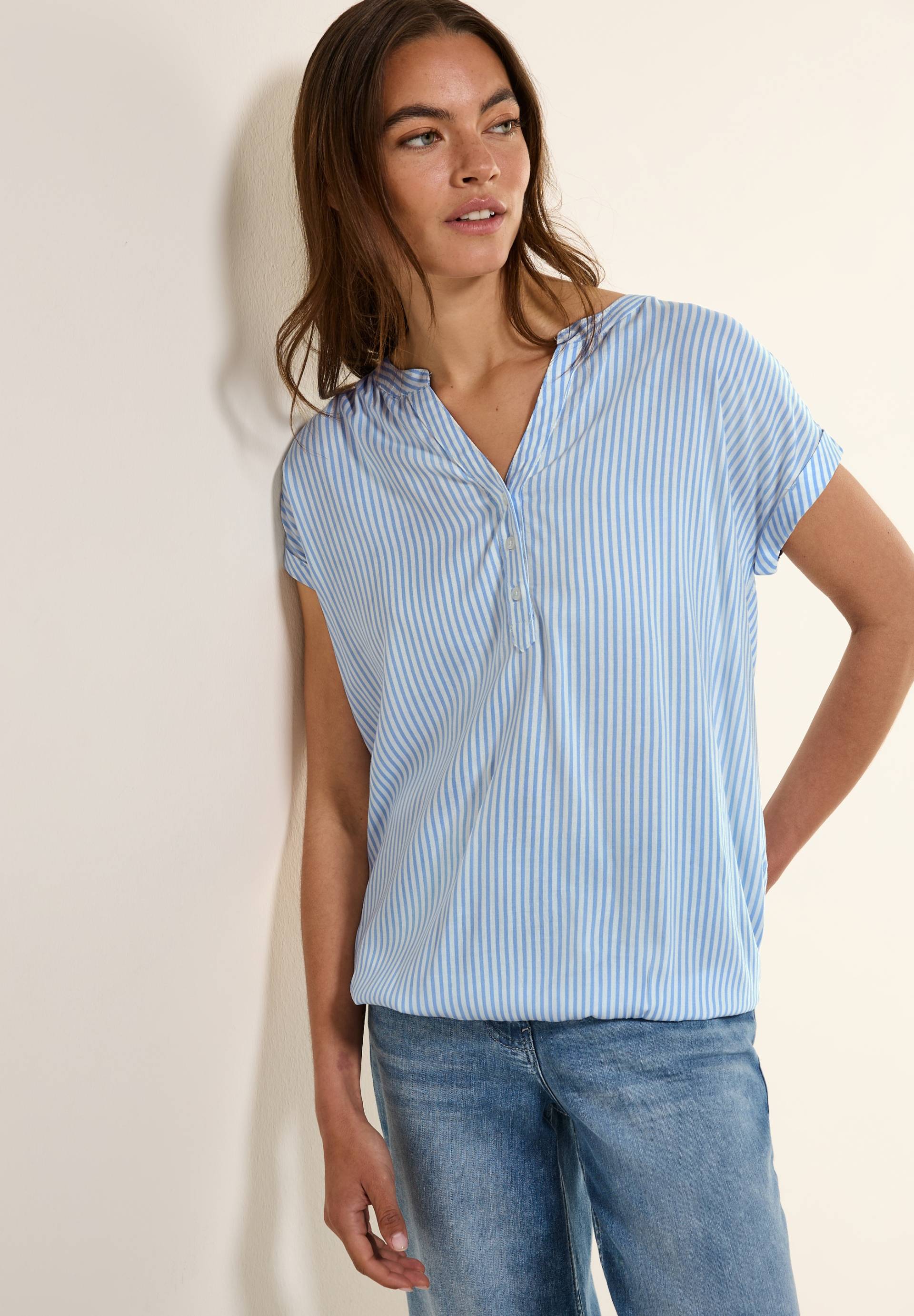 Cecil Kurzarmbluse, im Streifen-Look von Cecil