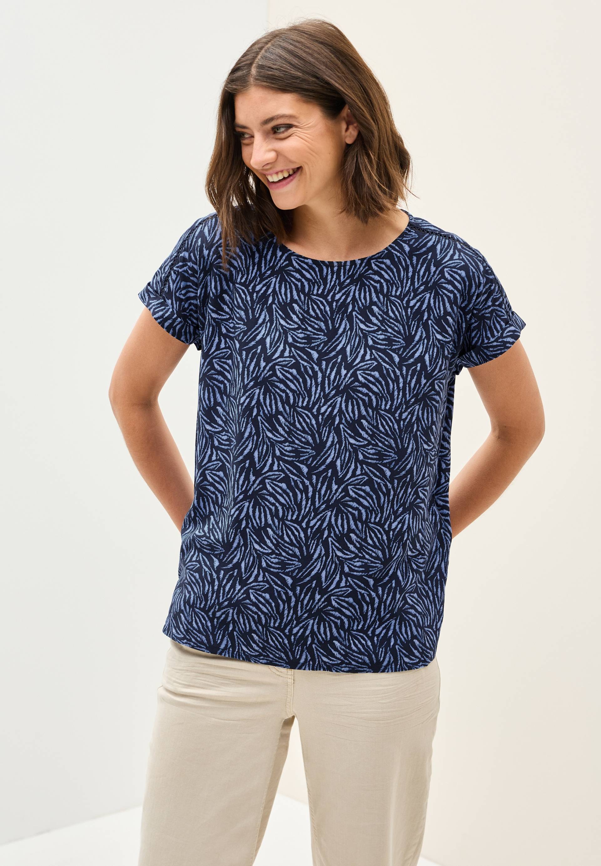 Cecil Kurzarmbluse, mit All-Over Print von Cecil