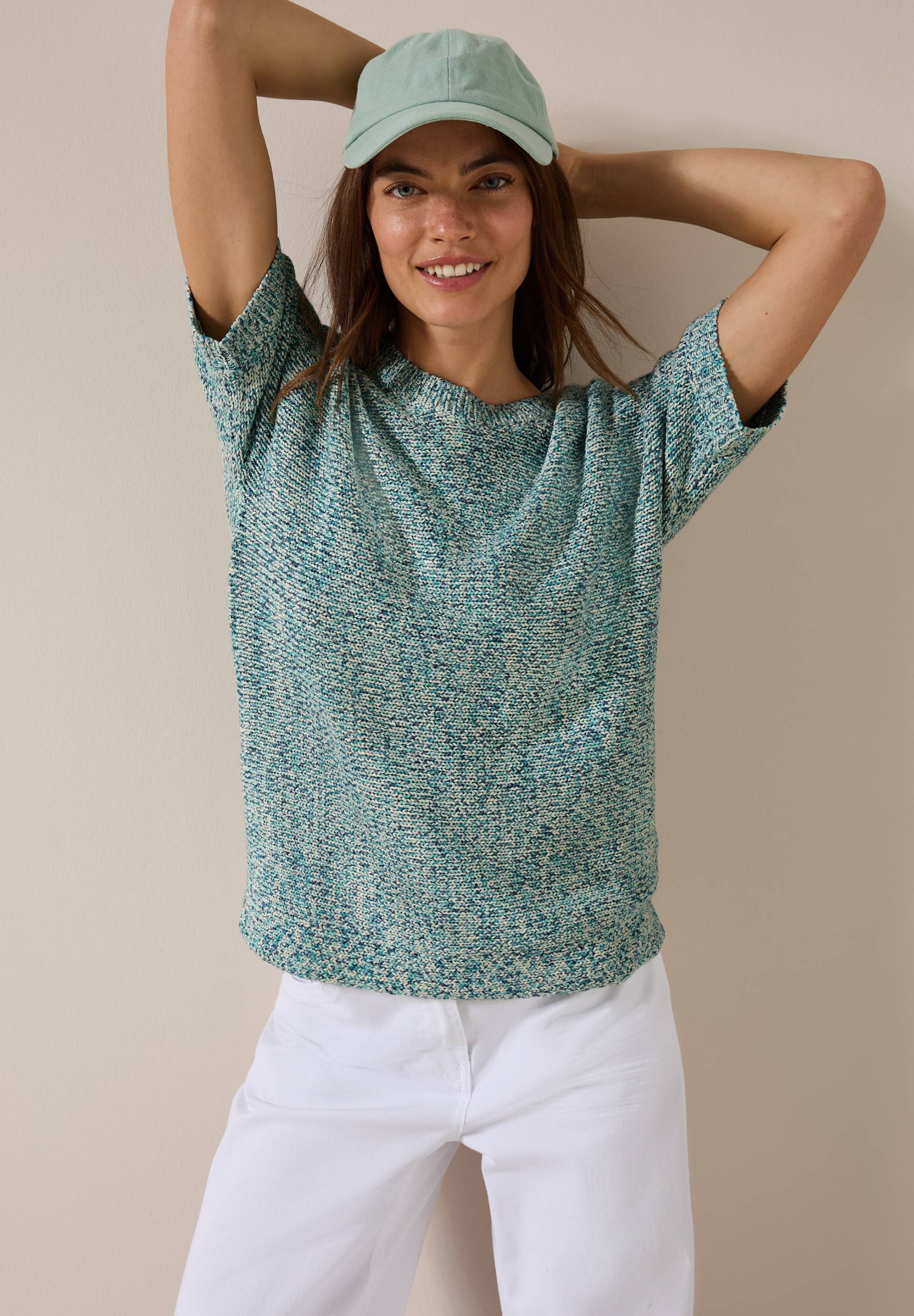 Cecil Kurzarmpullover, aus Mouliné Cecil Kurzarmpullover, aus Mouliné von Cecil