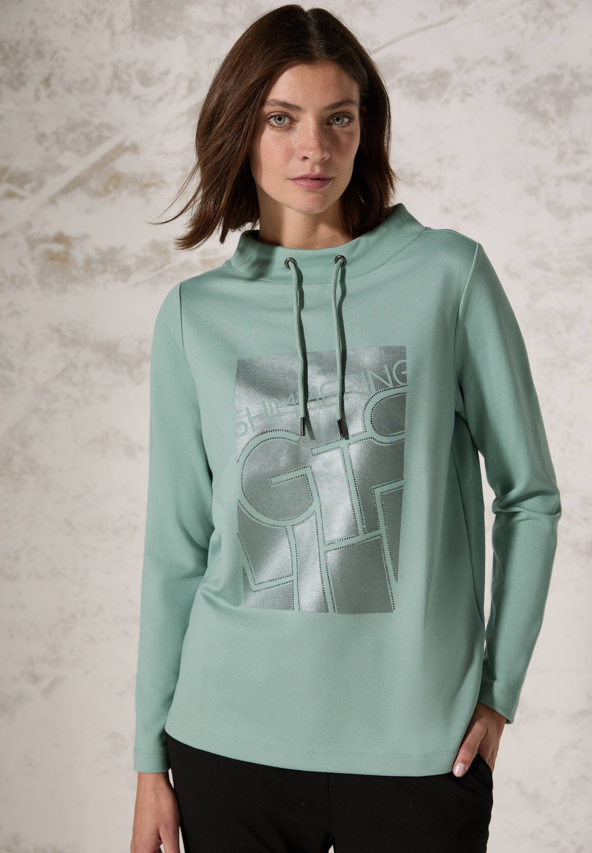 Cecil Langarmshirt, mit schimmerndem Print von Cecil