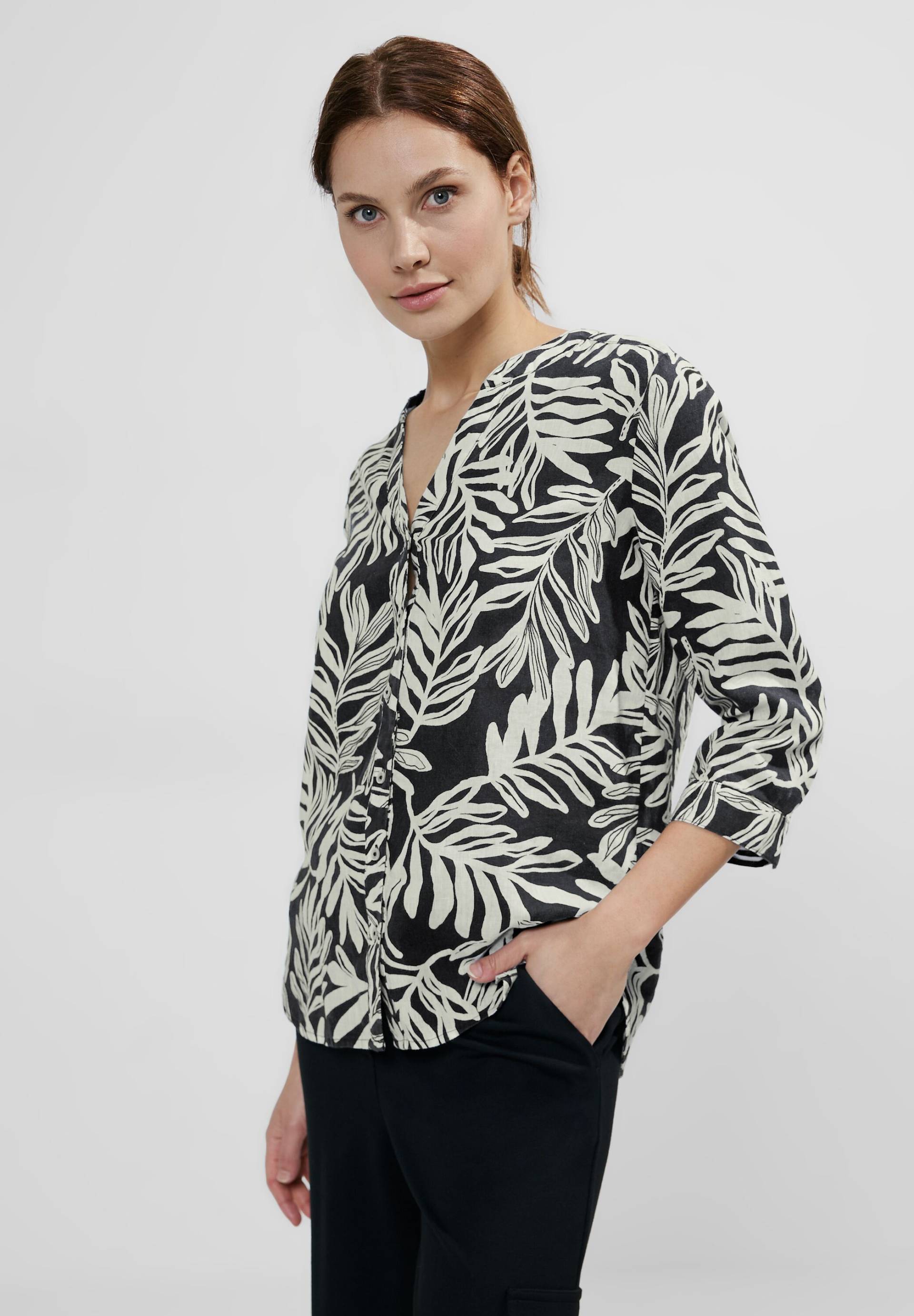 Cecil Shirtbluse, mit Blätterprint von Cecil