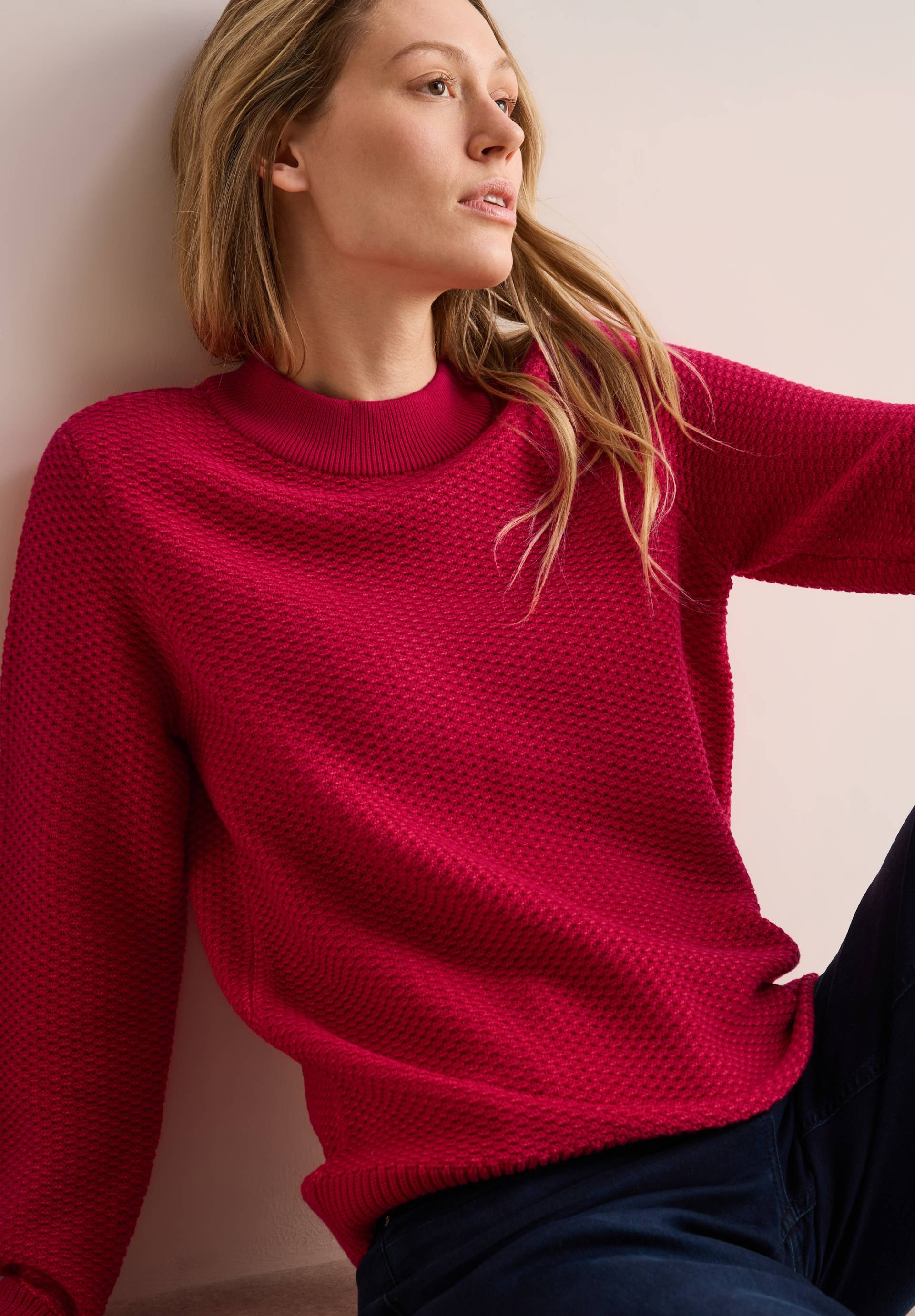 Cecil Stehkragenpullover, mit Struktur Cecil Stehkragenpullover, mit Struktur von Cecil