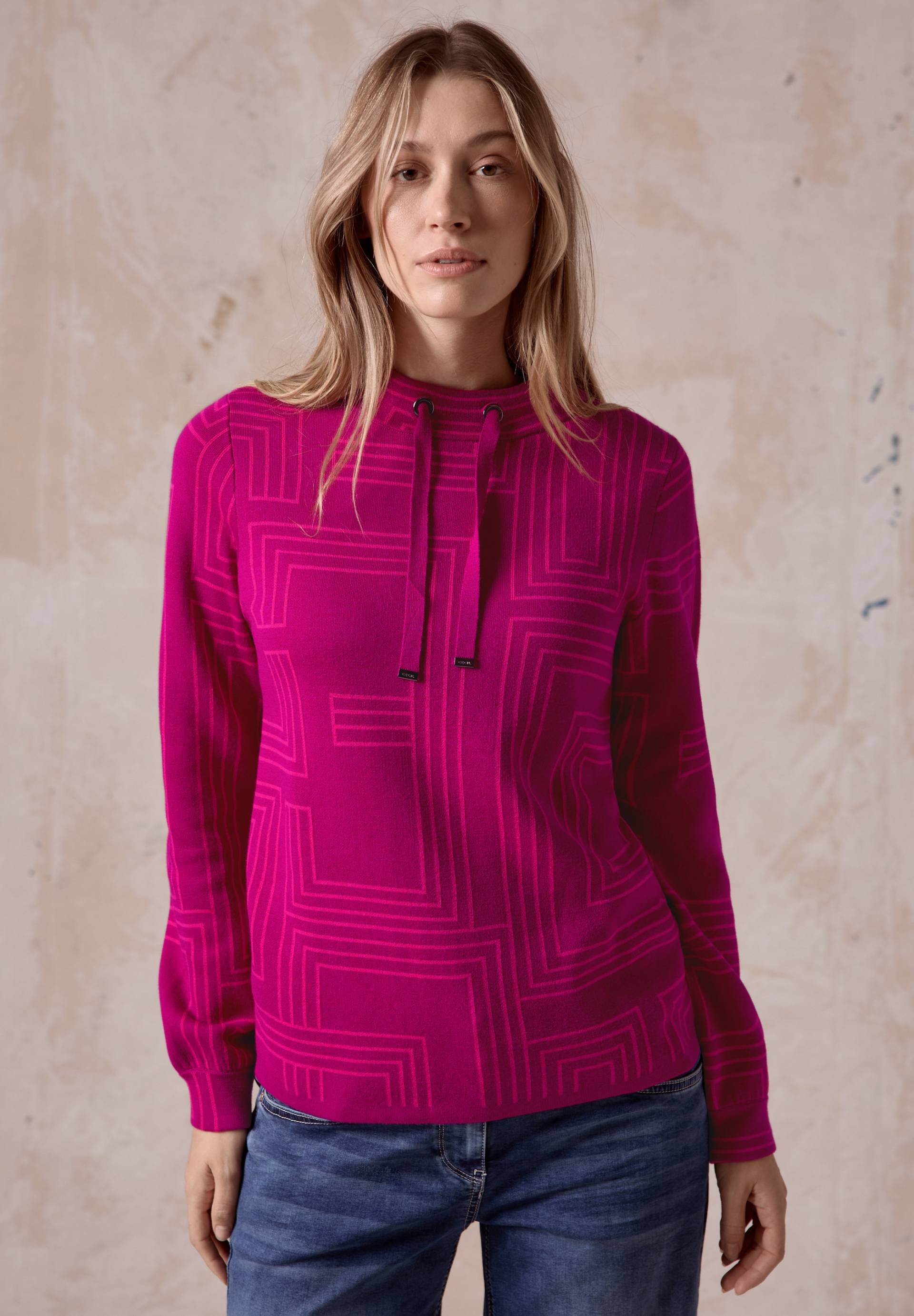 Cecil Stehkragenpullover, mit grafischem Muster Cecil Stehkragenpullover, mit grafischem Muster von Cecil
