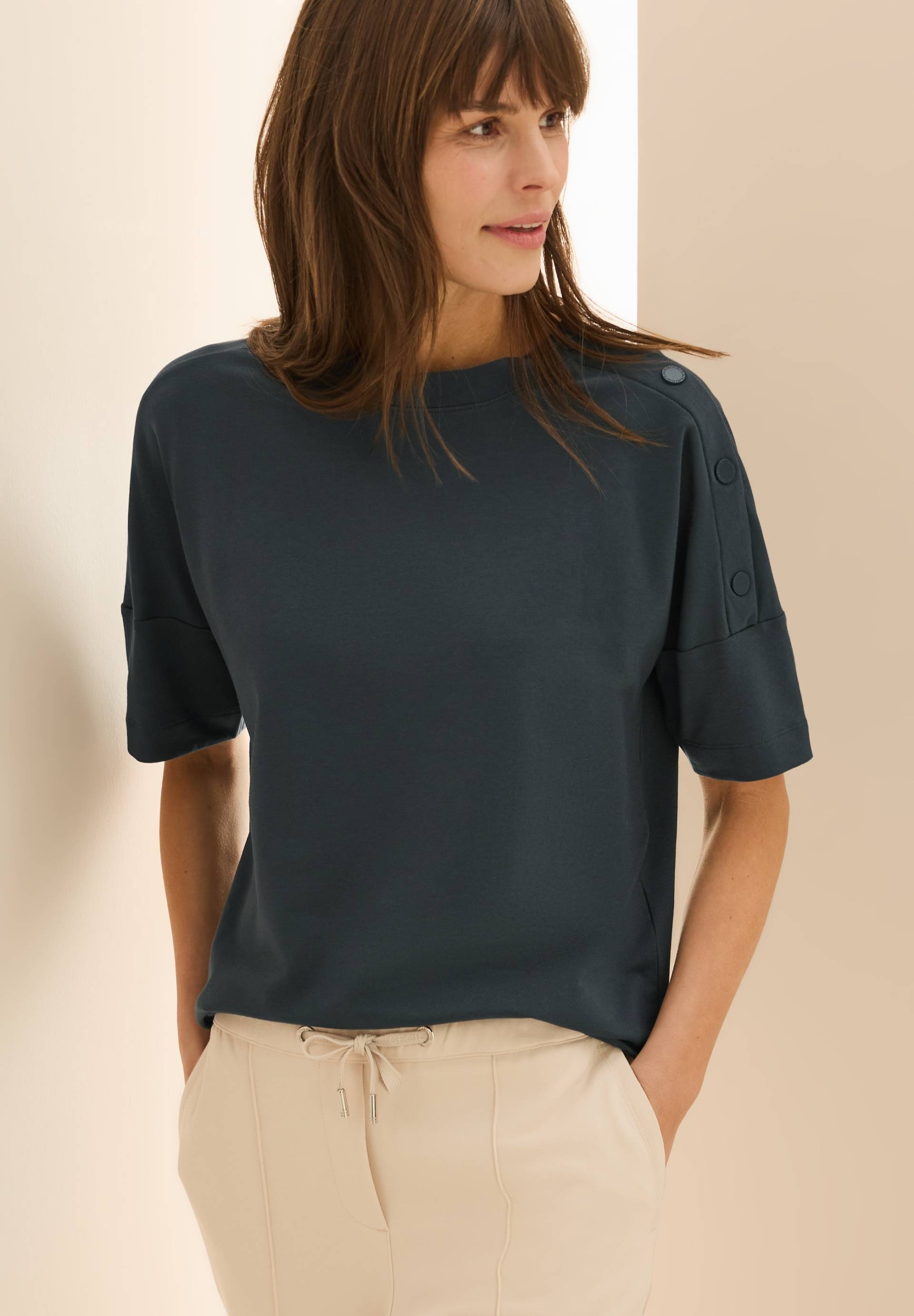Cecil T-Shirt, mit Knopfdetail Cecil T-Shirt, mit Knopfdetail von Cecil