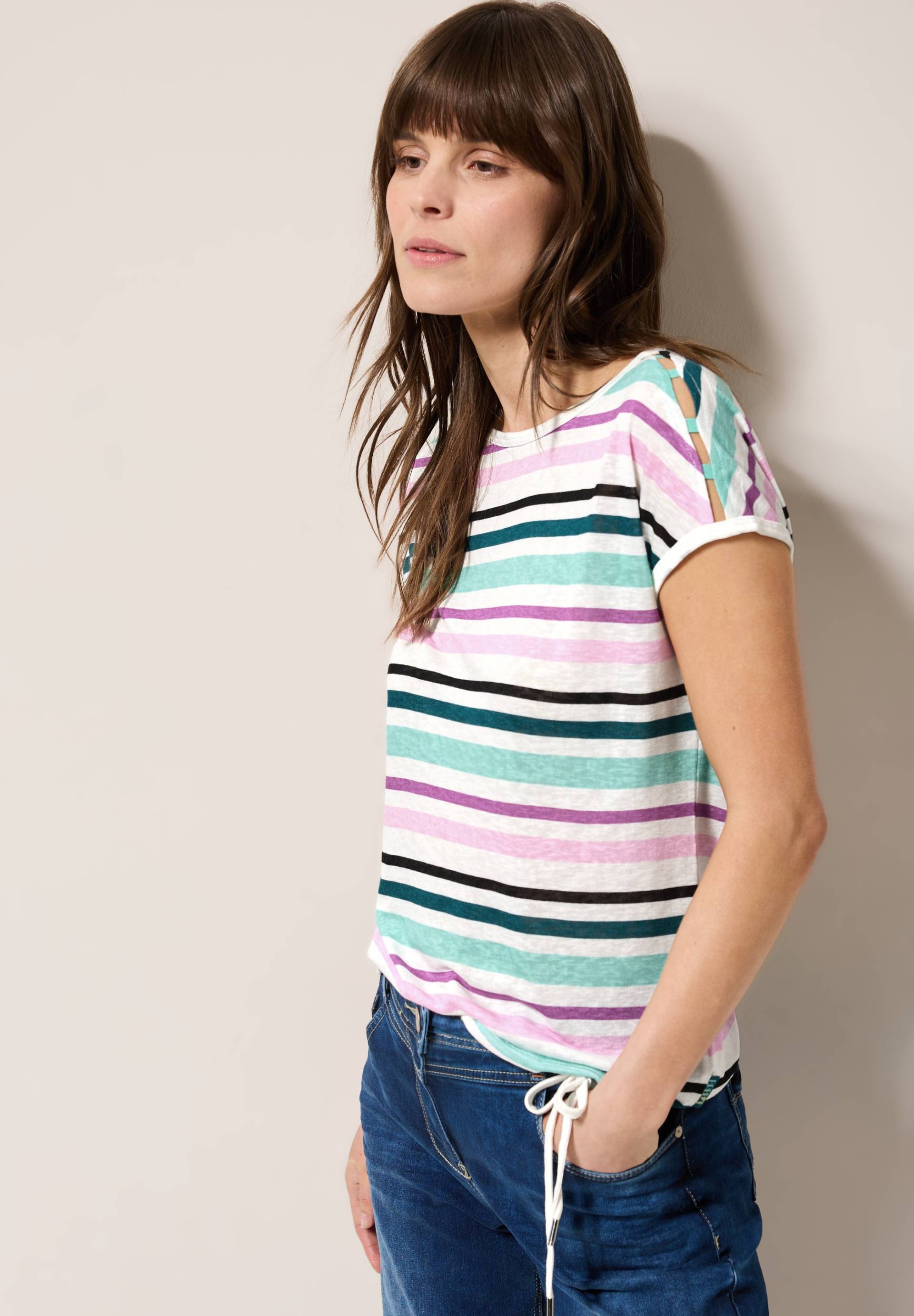 Cecil T-Shirt, mit Streifen Muster von Cecil