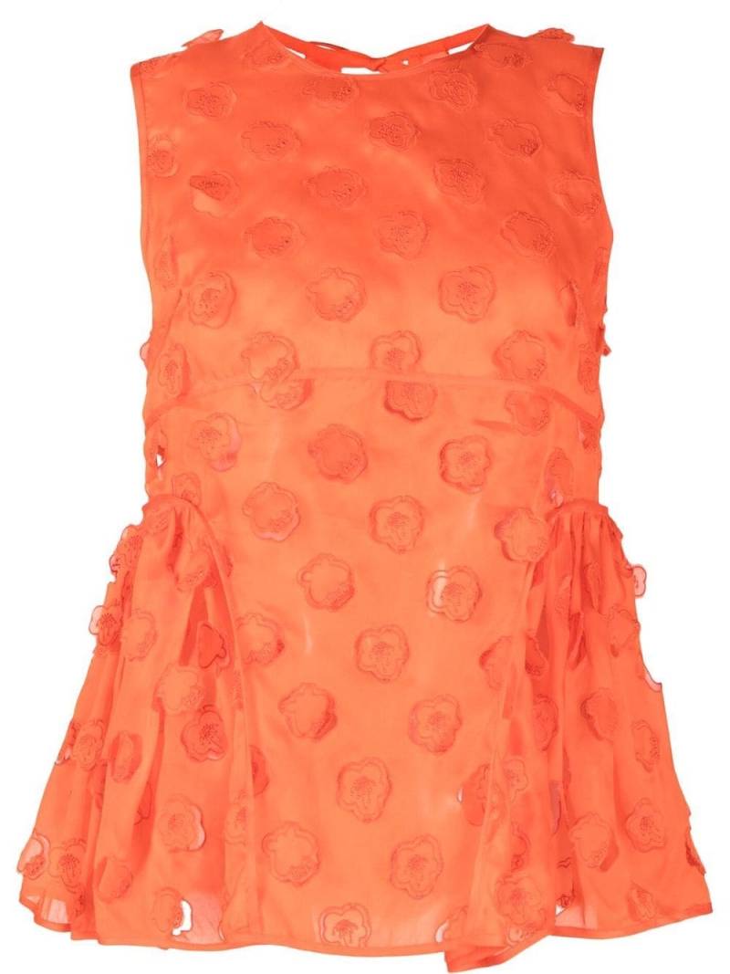 Cecilie Bahnsen Farzana floral top - Orange von Cecilie Bahnsen