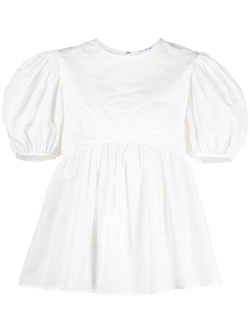 Cecilie Bahnsen Summer recycled polyester puff-sleeves blouse - White von Cecilie Bahnsen