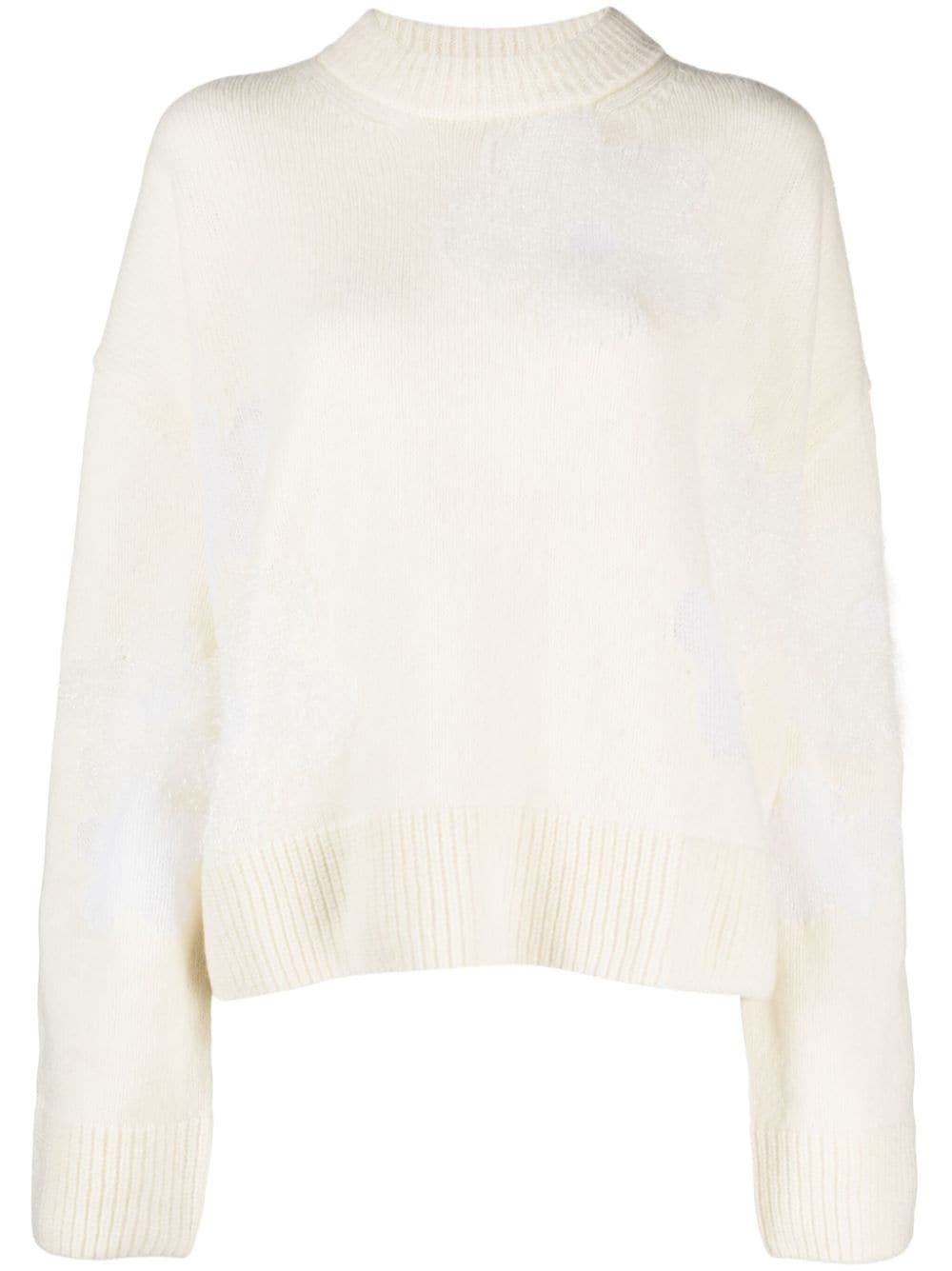 Cecilie Bahnsen drop-shoulder knitted jumper - White von Cecilie Bahnsen