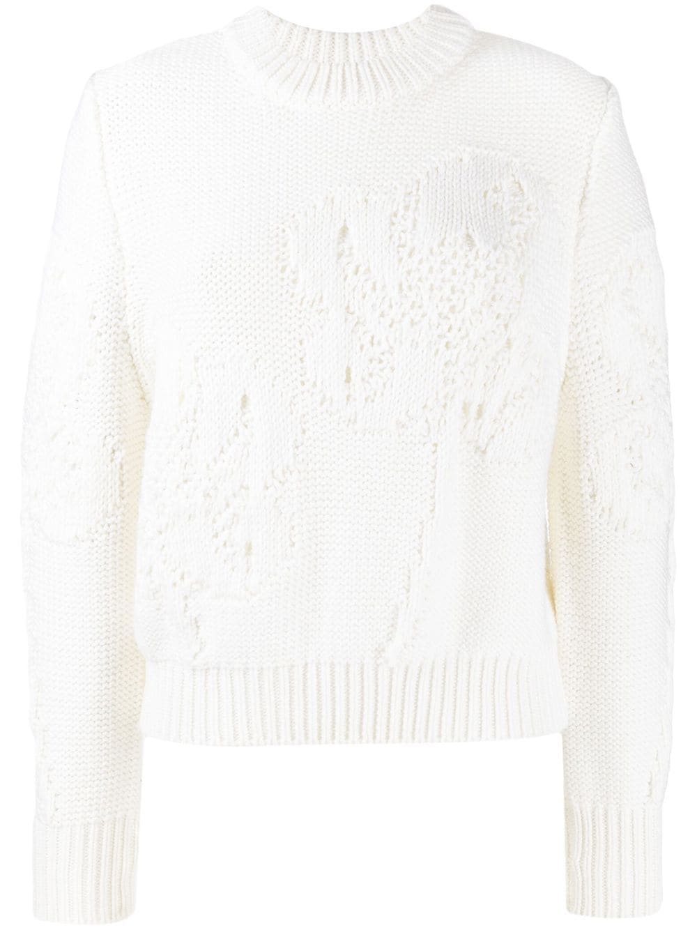 Cecilie Bahnsen open-knit virgin wool jumper - White von Cecilie Bahnsen