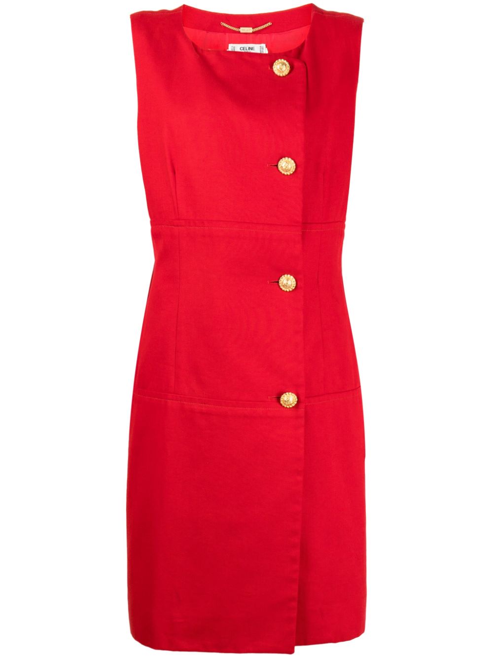 Céline Pre-Owned 1990-2000s sleeveless midi dress - Red von Céline Pre-Owned