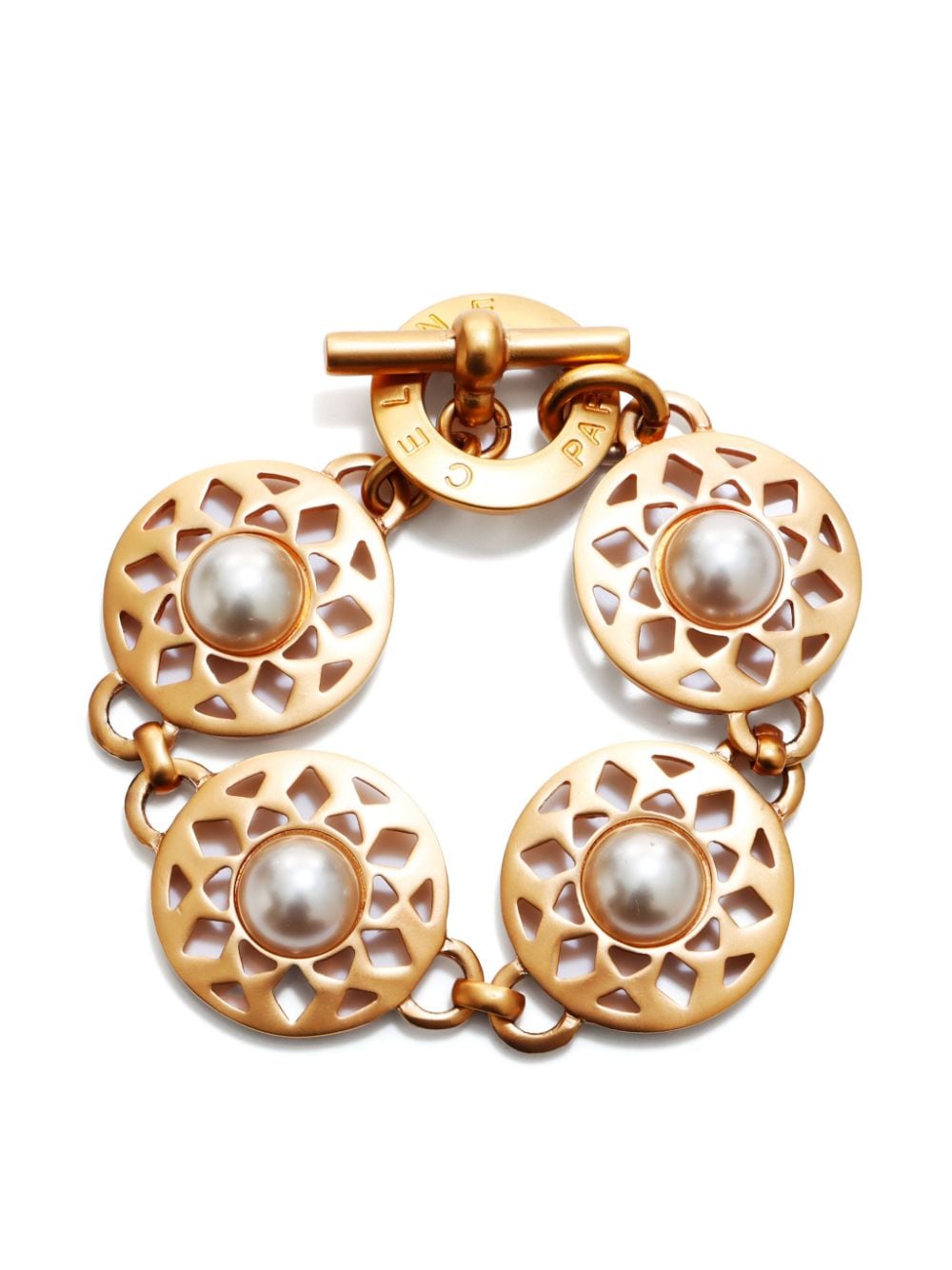 Céline Pre-Owned Circle pearl bracelet - Gold von Céline Pre-Owned
