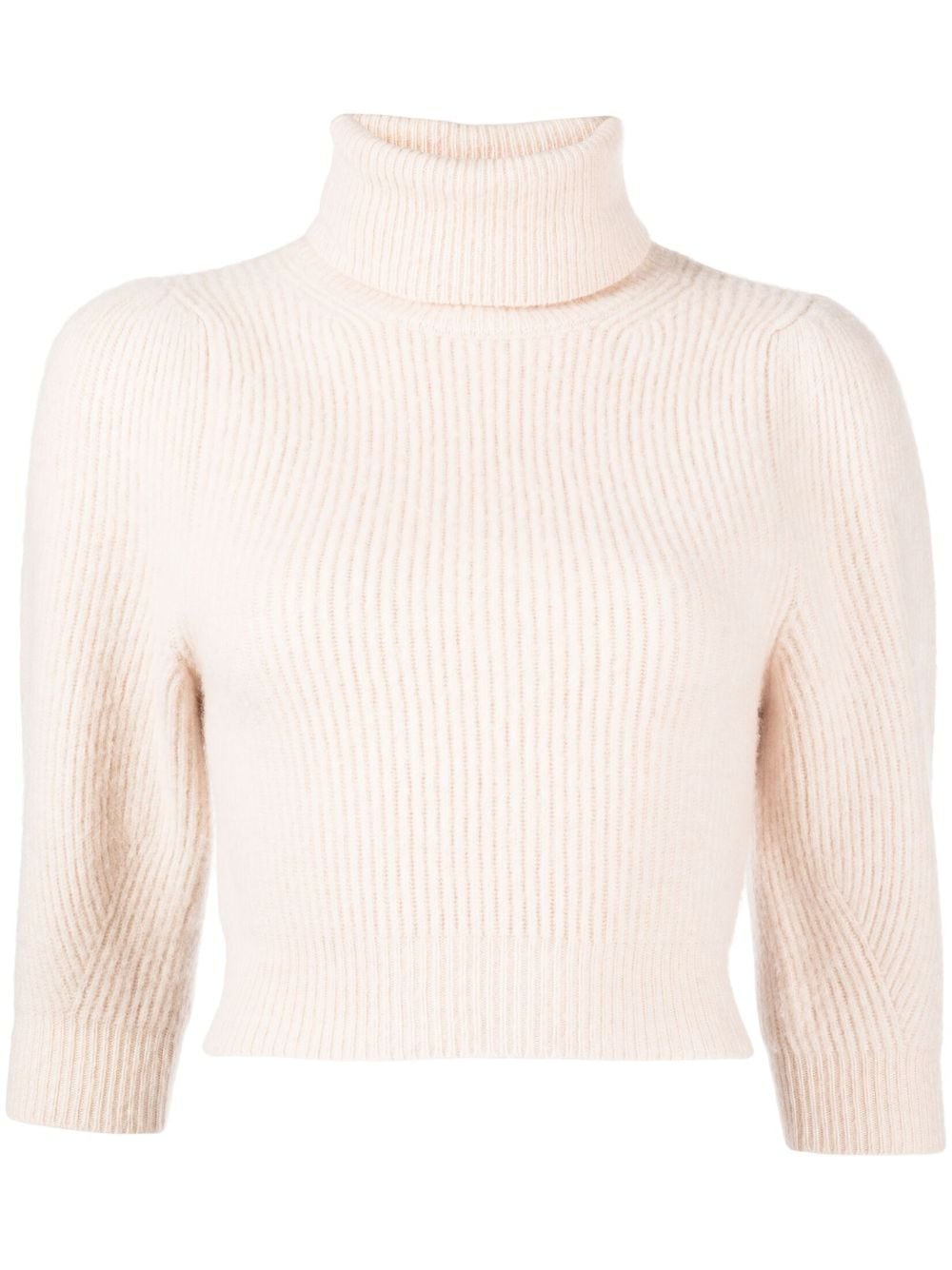 Céline Pre-Owned roll-neck cropped cashmere jumper - Pink von Céline Pre-Owned