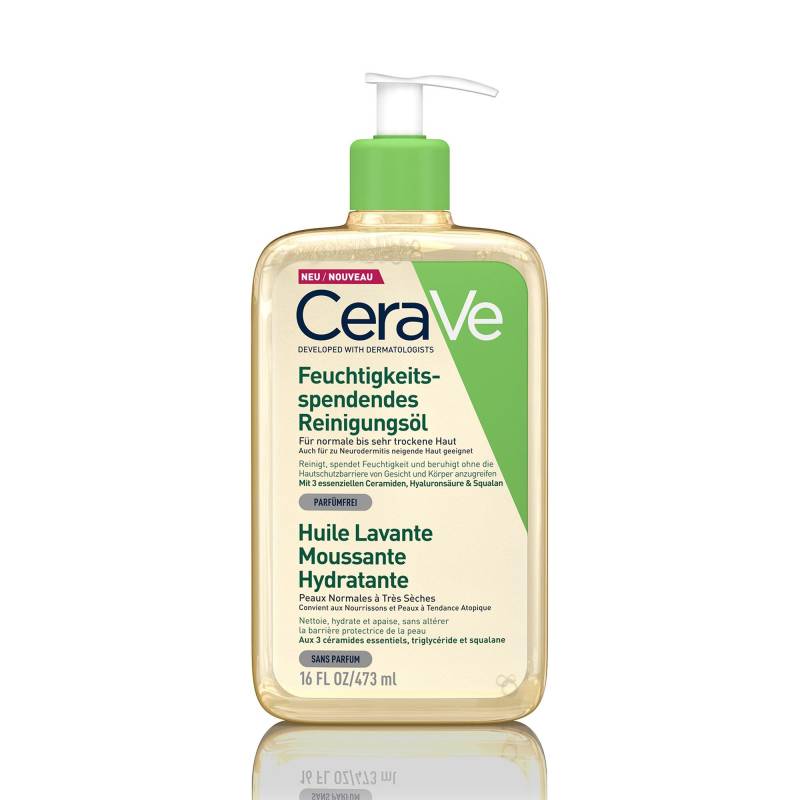 Feuchtigkeitsspendendes Schäumendes Reinigungsöl Für Normale Bis Fettige Haut Damen  437 ml von CeraVe