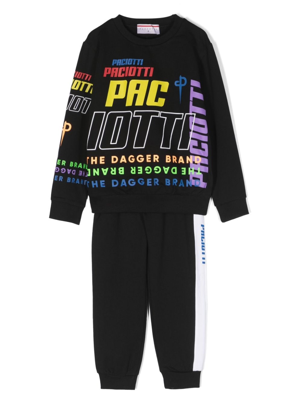 Cesare Paciotti 4Us Kids logo-print jersey tracksuit - Black von Cesare Paciotti 4Us Kids