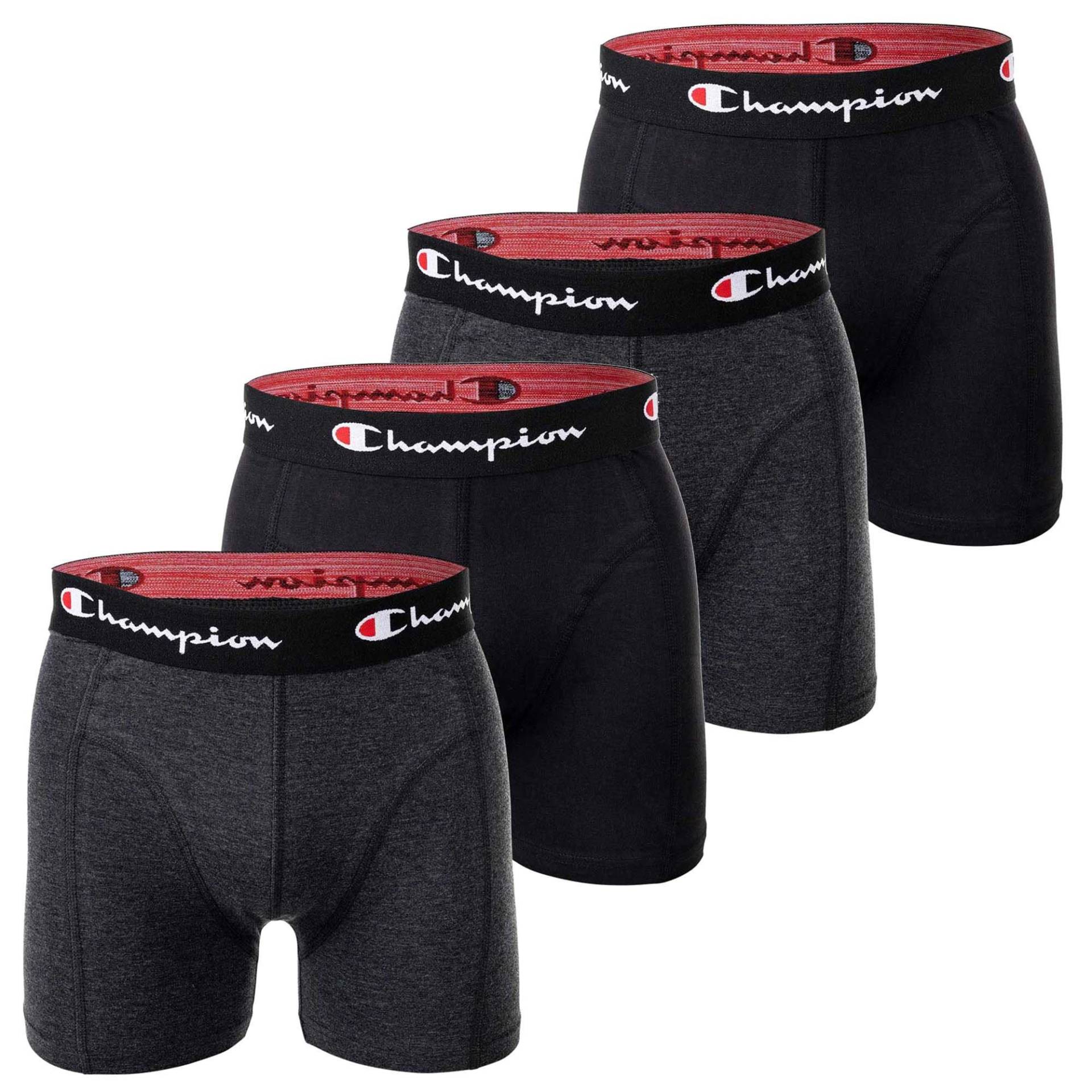 Boxershort 4er Pack Stretch Herren Schwarz Leicht S von Champion