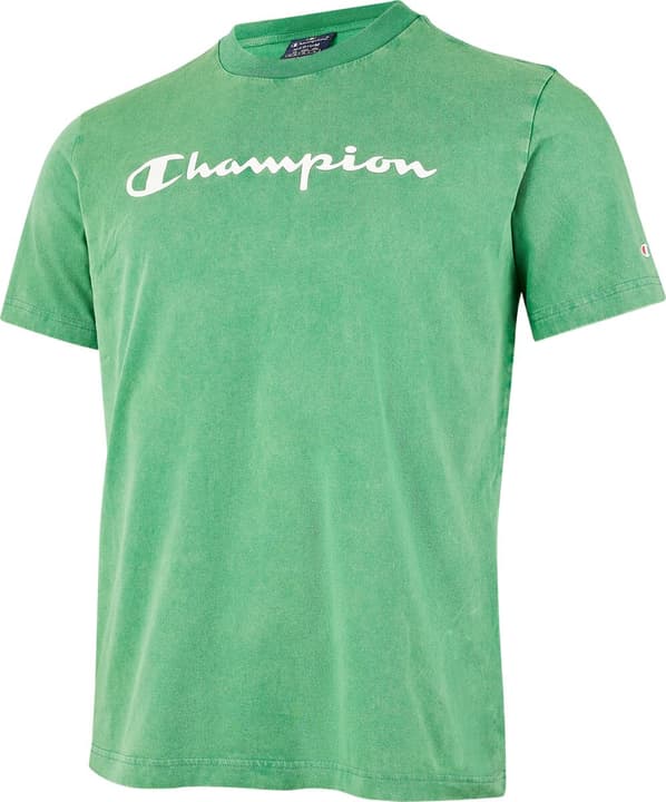 Champion Crewneck T-Shirt Old School Shirt grün von Champion
