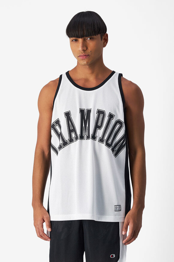 Champion Oversize Mesh Tanktop | White + Black | Herren  | M von Champion