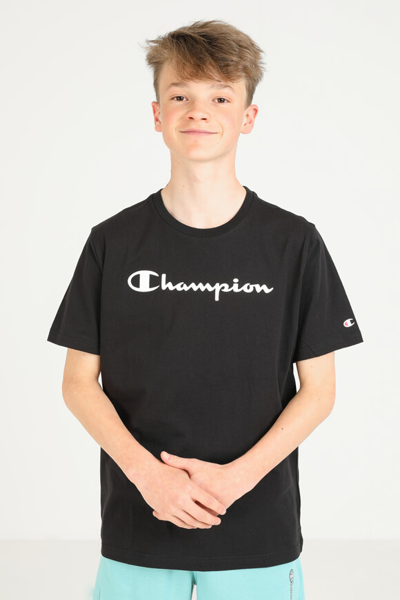 Champion T-Shirt | Black + White | Jungen  | L von Champion