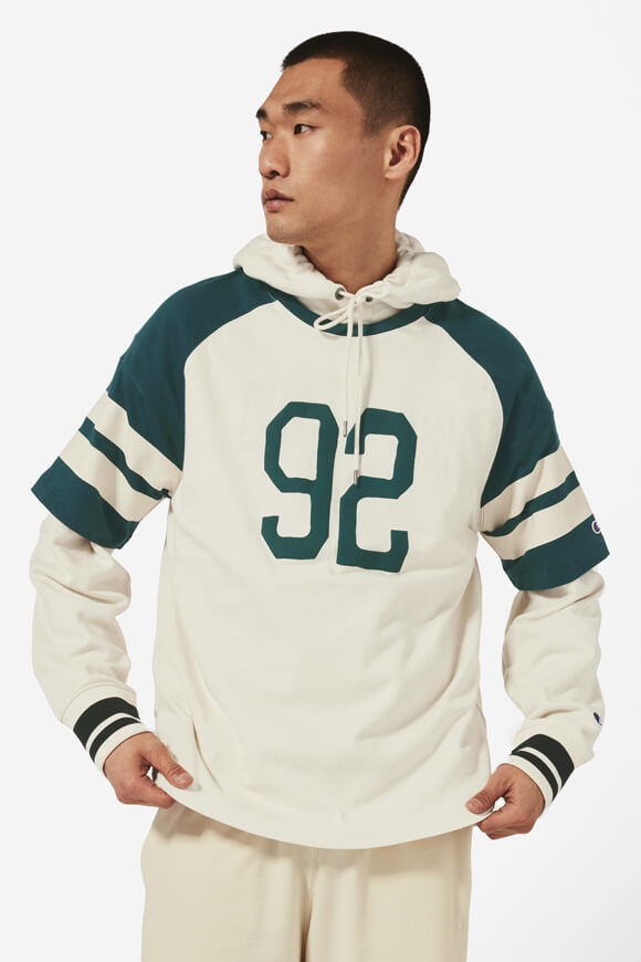 Champion T-Shirt | Cream + Petrol | Herren  | L von Champion