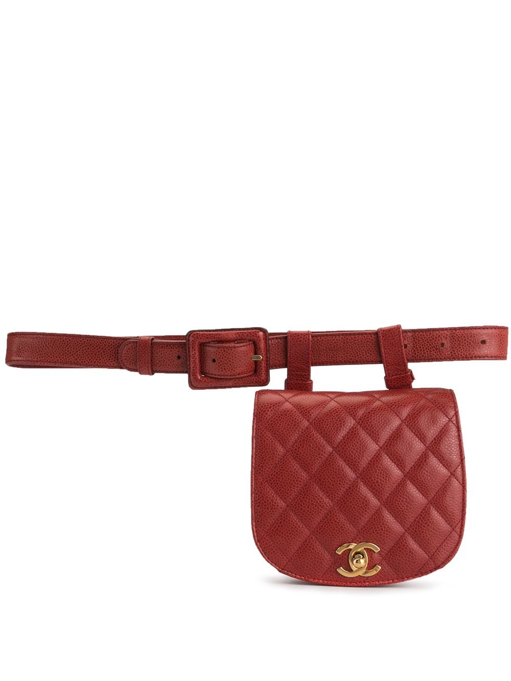 CHANEL Pre-Owned 1990s CC diamond-quilted belt bag - Red von CHANEL Pre-Owned
